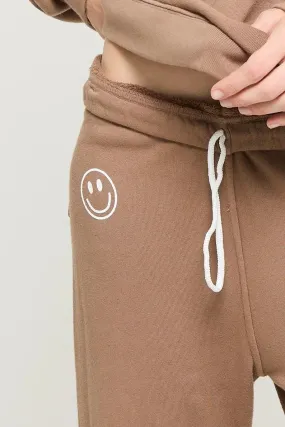 ATF - Mocha Happy Go Lucky Rollover Sweats