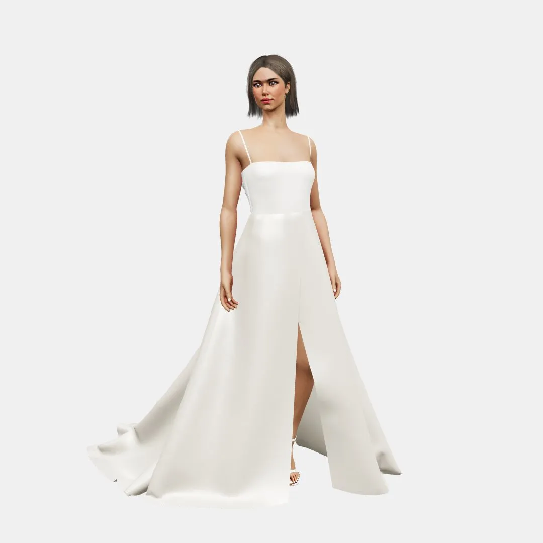 Bandeau and ties   A-line wrapped