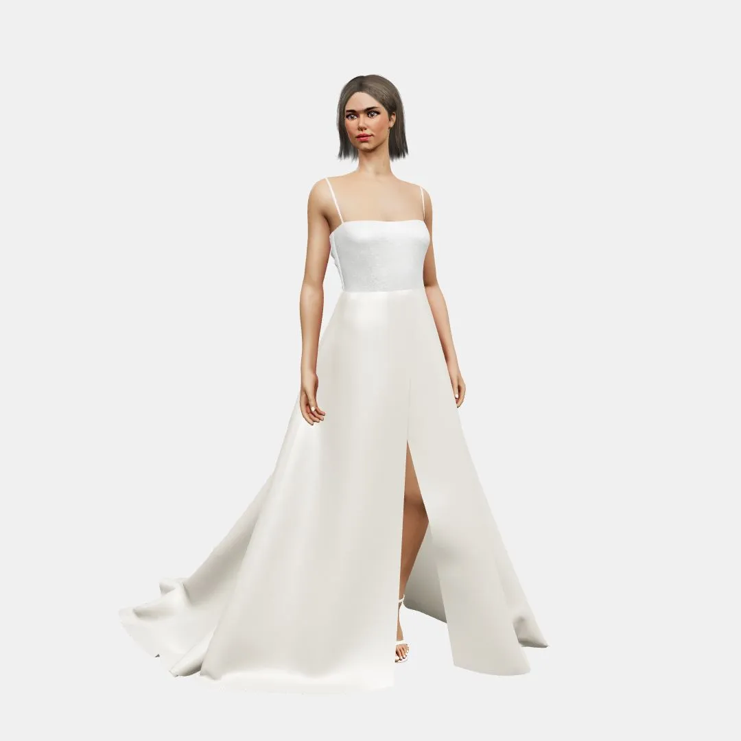 Bandeau and ties   A-line wrapped