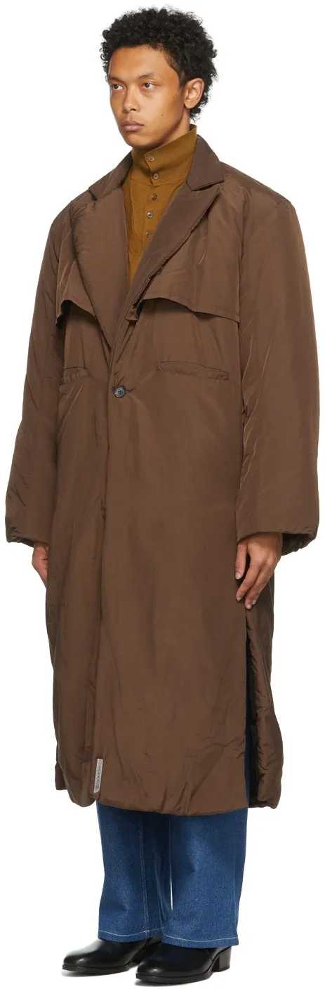 Connor McKnight Brown Nylon Vented Puffer Coat