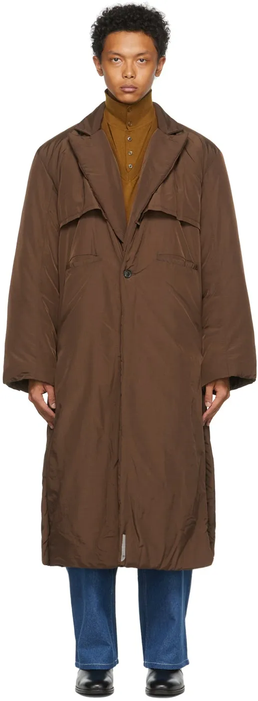 Connor McKnight Brown Nylon Vented Puffer Coat