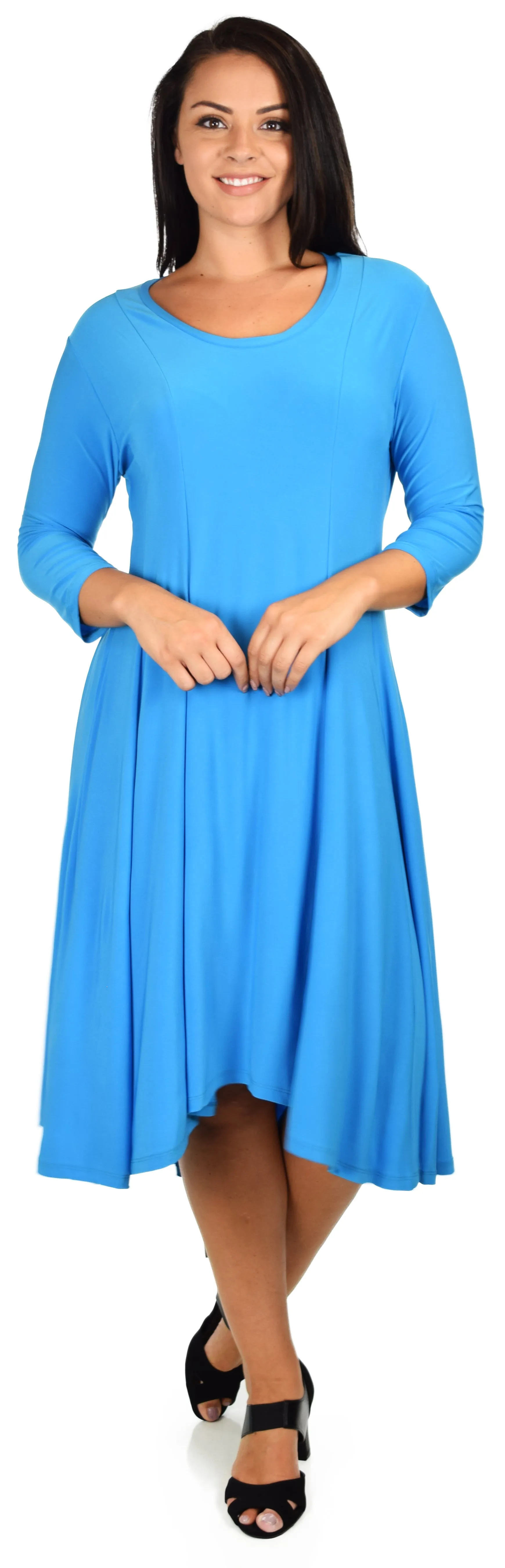 Dare2bstylish Swingy and Swirly Dress, urban-chic Dress, Hi-low Dress, Plus Size dress in Size 1 FITS XL/1XL. Free Shipping