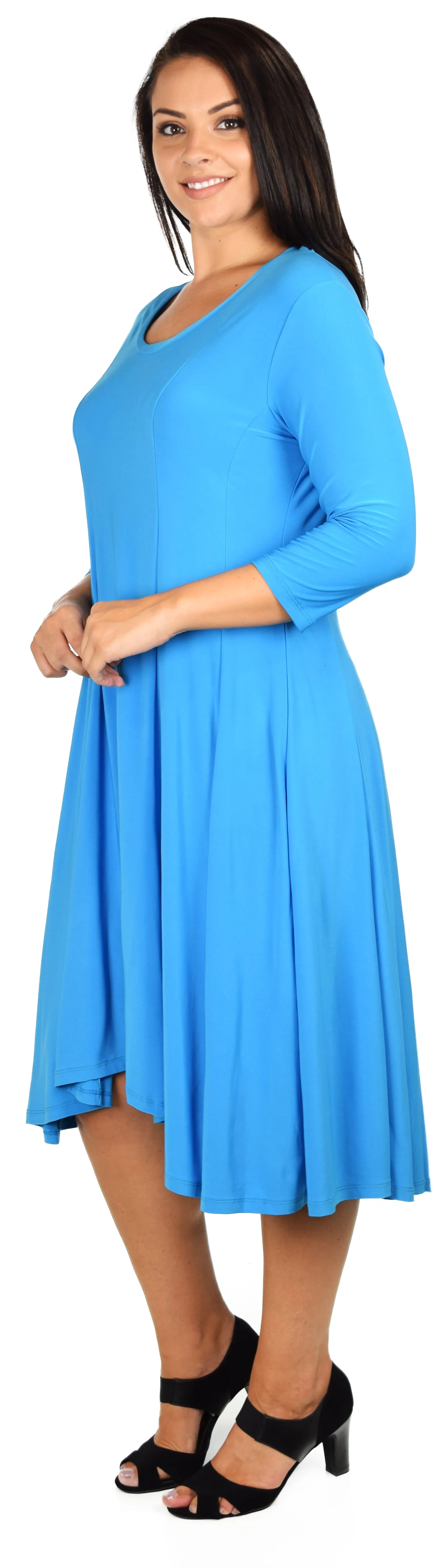 Dare2bstylish Swingy and Swirly Dress, urban-chic Dress, Hi-low Dress, Plus Size dress in Size 1 FITS XL/1XL. Free Shipping