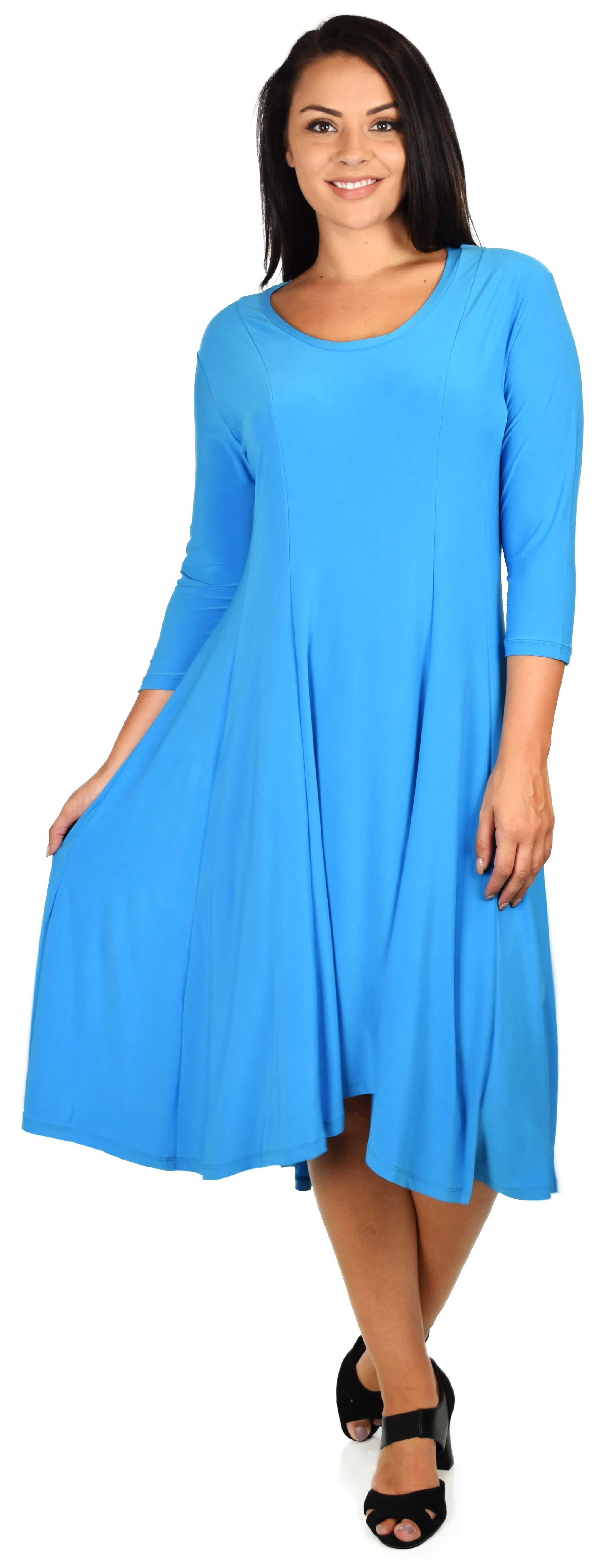 Dare2bstylish Swingy and Swirly Dress, urban-chic Dress, Hi-low Dress, Plus Size dress in Size 1 FITS XL/1XL. Free Shipping