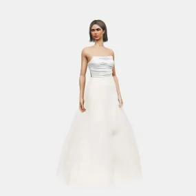Draped bustier   A-line tulle