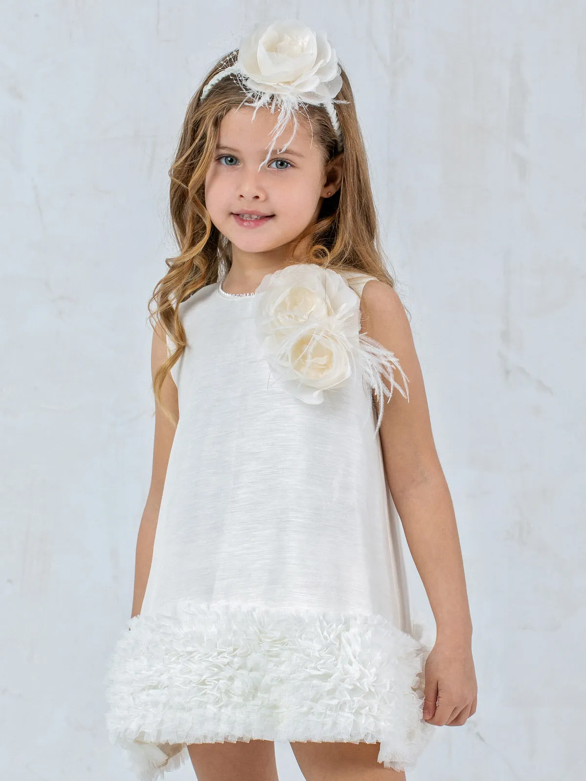 Girl's A-line silk dress - AVRA SUMMER