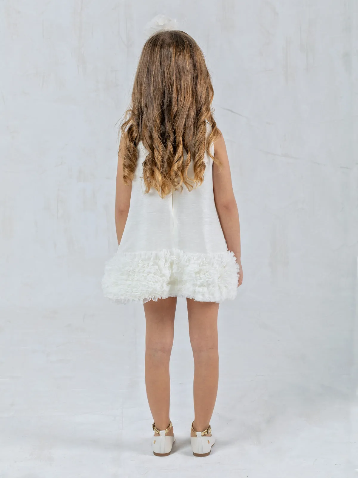 Girl's A-line silk dress - AVRA SUMMER