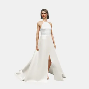 Halter neck   A-line wrapped