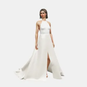 Halter neck & low back   A-line wrapped