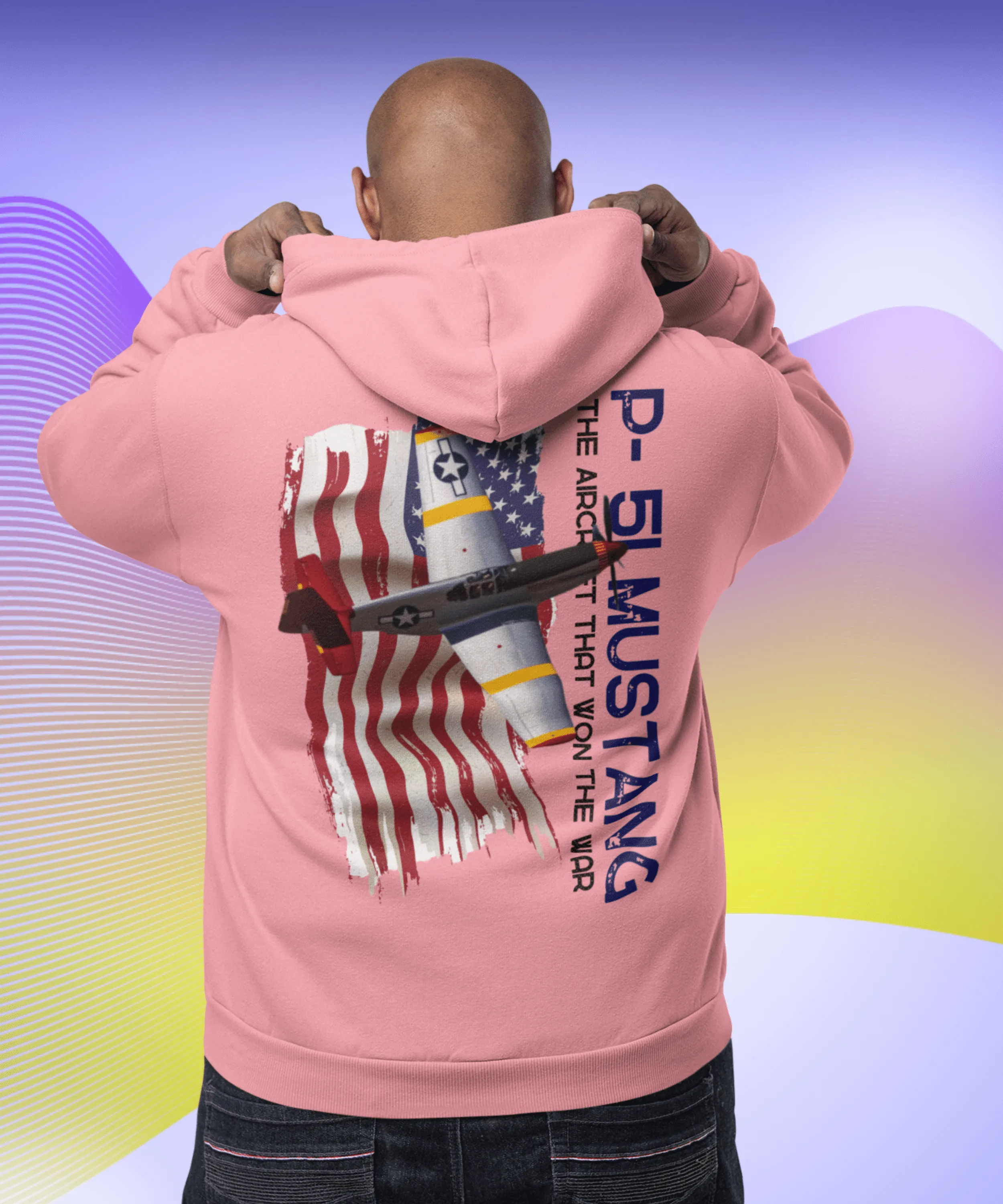 Hoodie ( P-51 Mustang ) Military Style