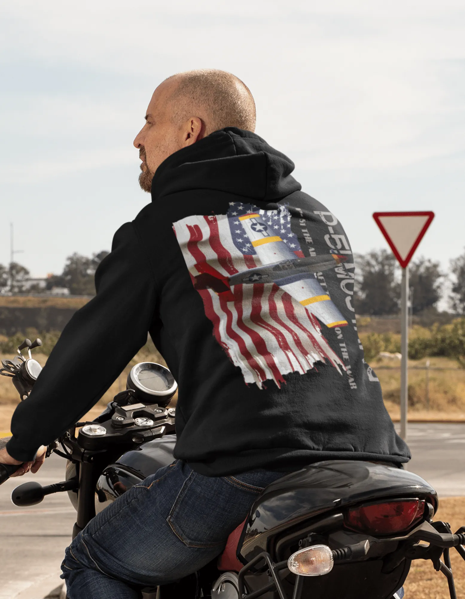 Hoodie ( P-51 Mustang ) Military Style