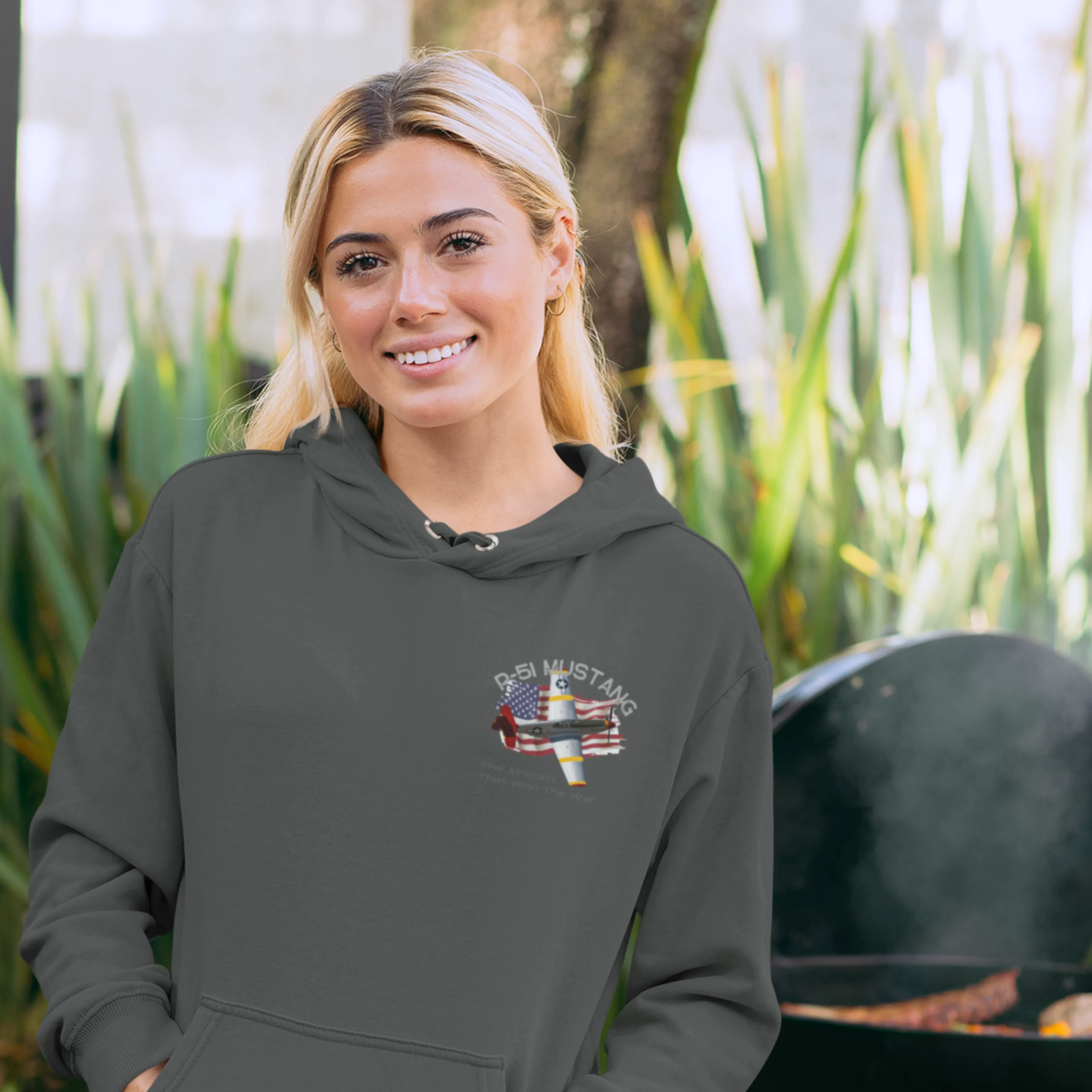Hoodie ( P-51 Mustang ) Military Style