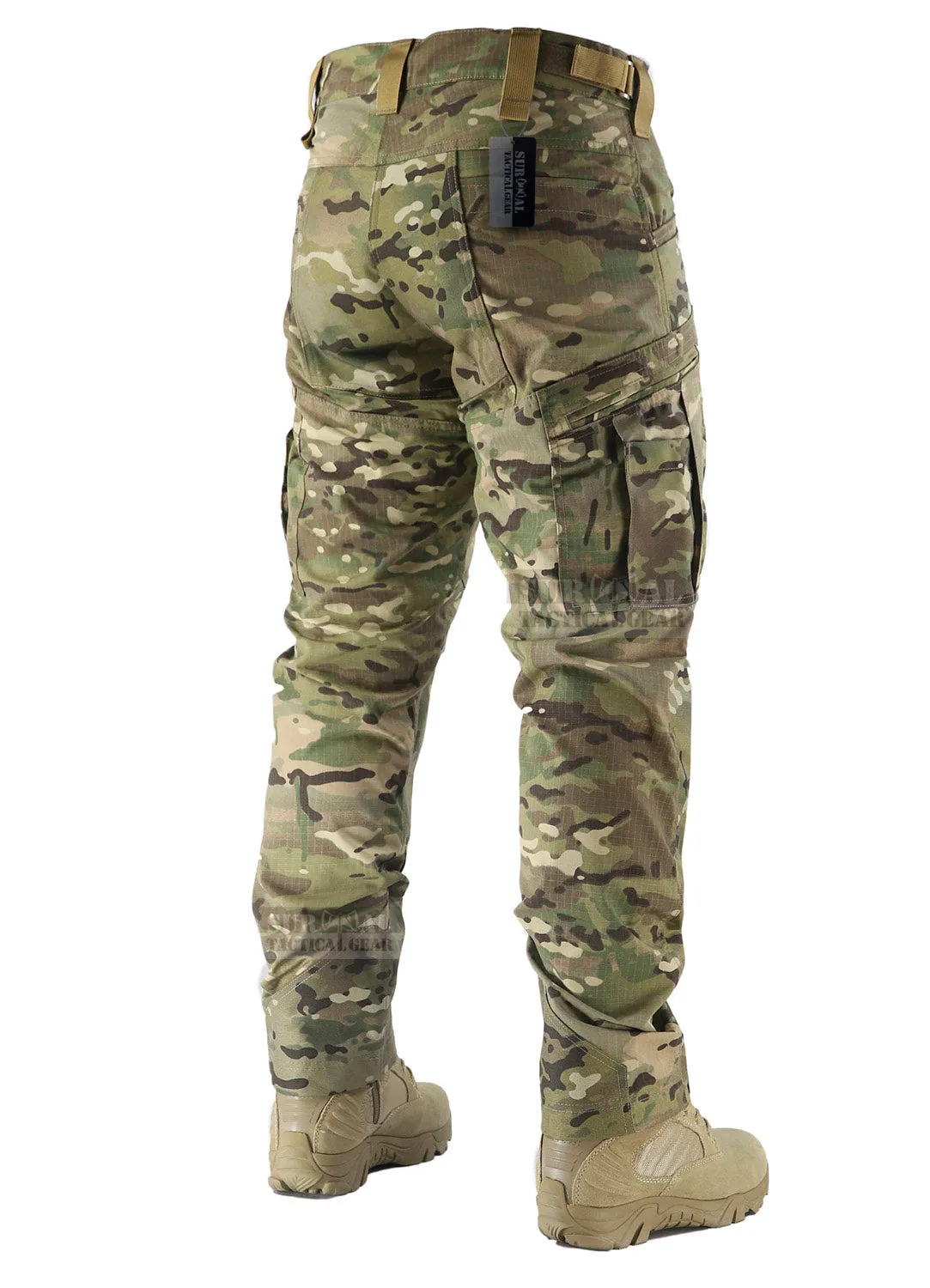Men’s Ripstop Pants Outdoor Military Camo Cargo Trousers
