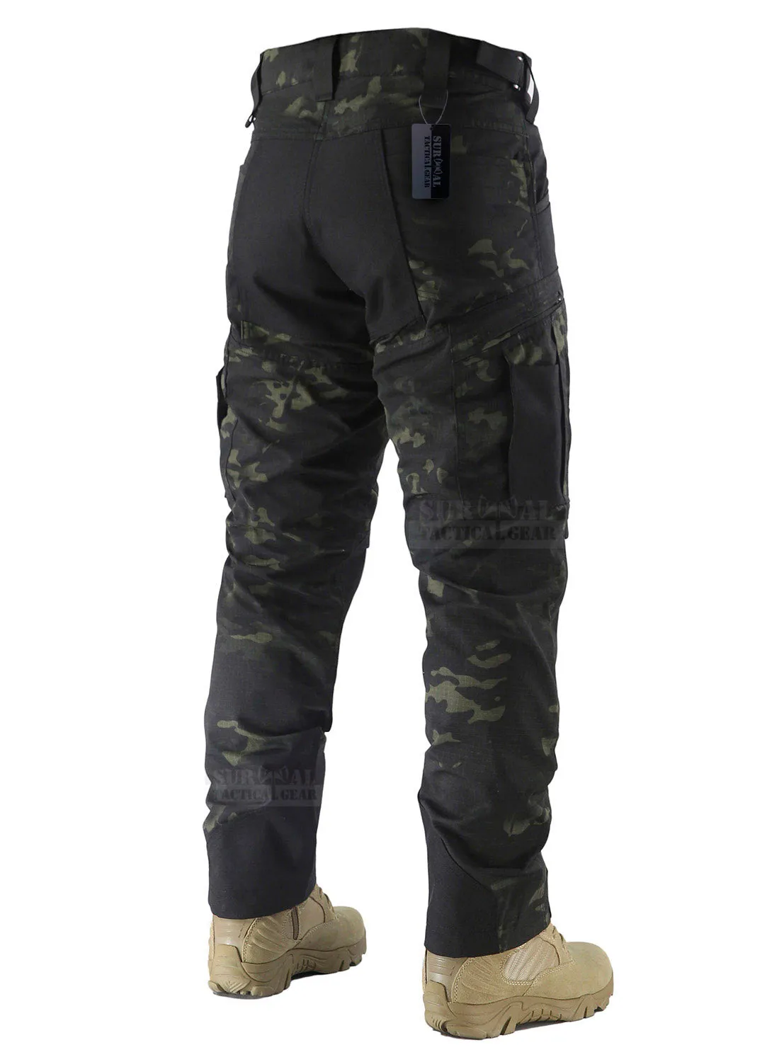 Men’s Ripstop Pants Outdoor Military Camo Cargo Trousers