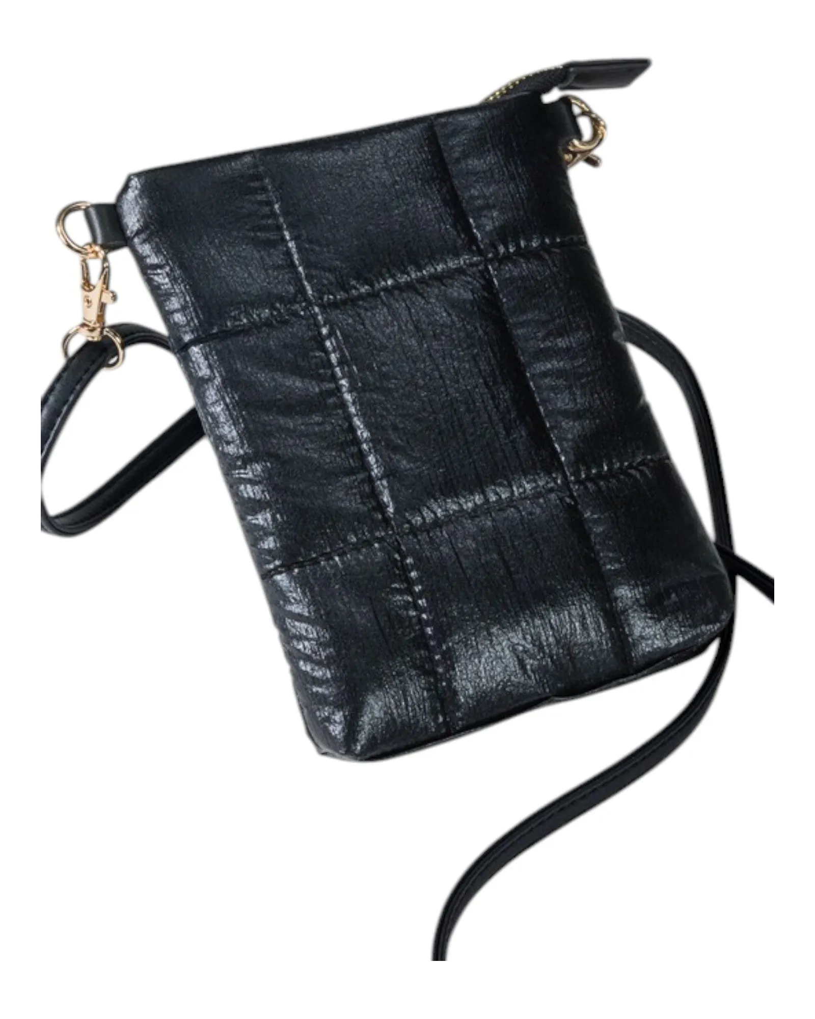 Midnight Metallic Bubble Small Crossbody Bag