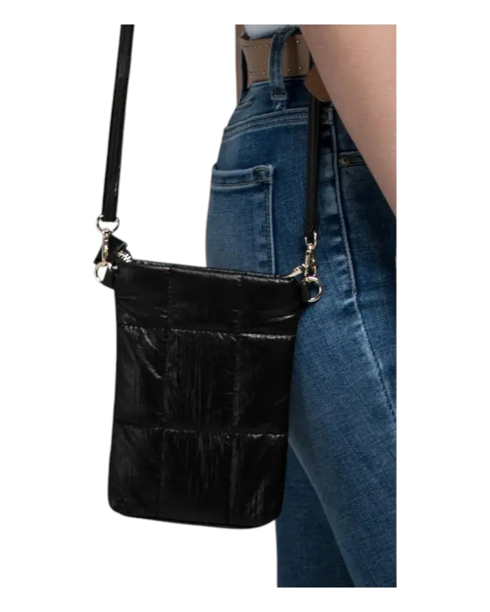 Midnight Metallic Bubble Small Crossbody Bag
