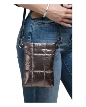 Moon Dust Metallic Bubble Small Crossbody Bag
