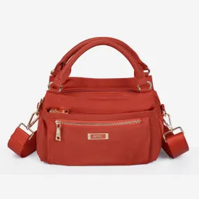 Multi Pocket Oxford Tote Handbag Travel Purse Crossbody Bucket Bag