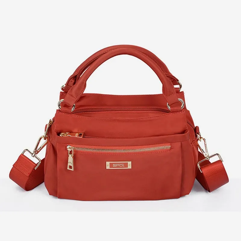 Multi Pocket Oxford Tote Handbag Travel Purse Crossbody Bucket Bag