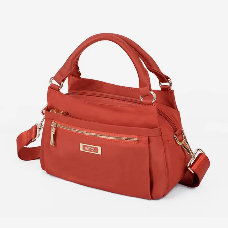 Multi Pocket Oxford Tote Handbag Travel Purse Crossbody Bucket Bag