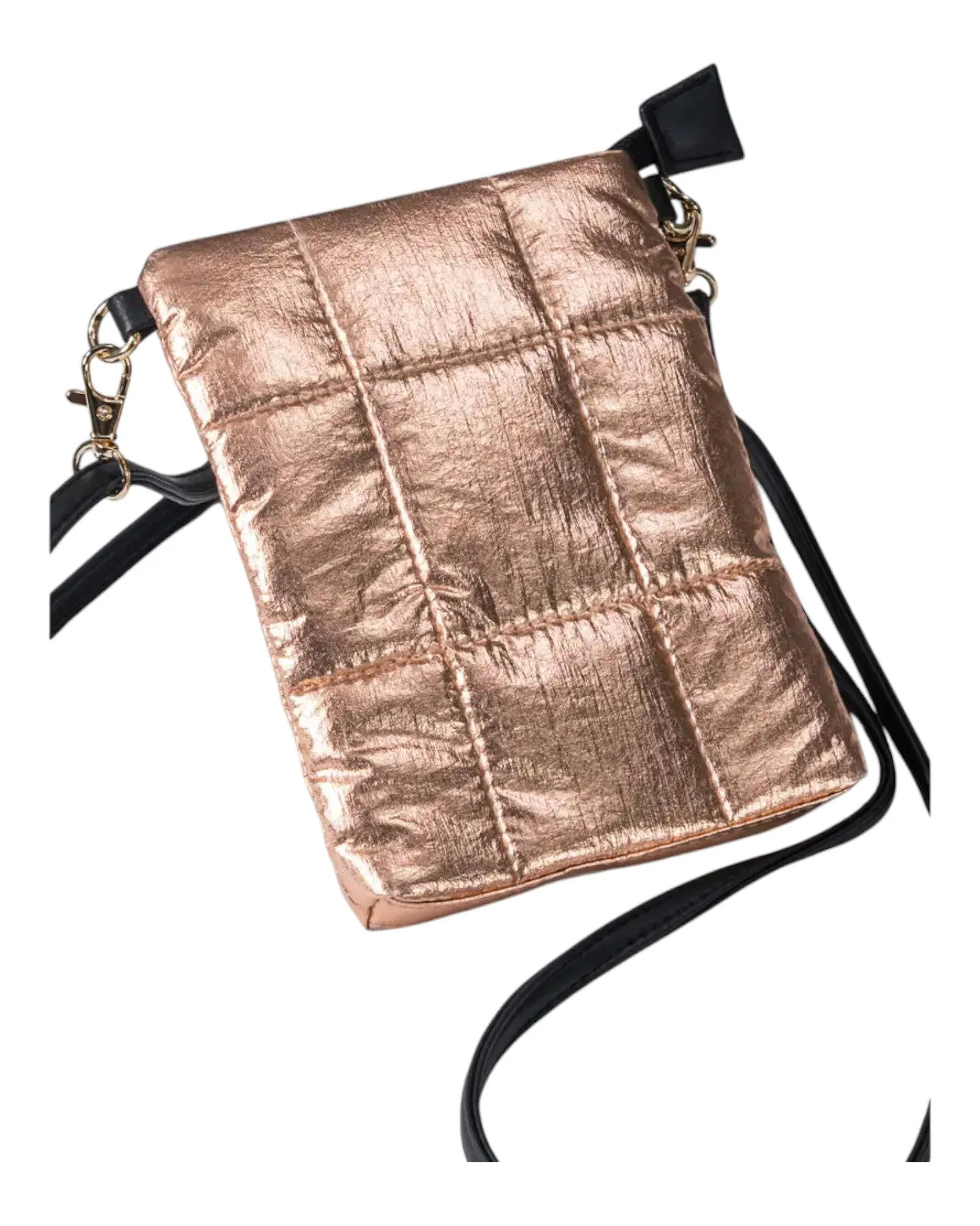 Rose Gold Metallic Bubble Small Crossbody Bag