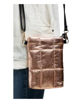 Rose Gold Metallic Bubble Small Crossbody Bag