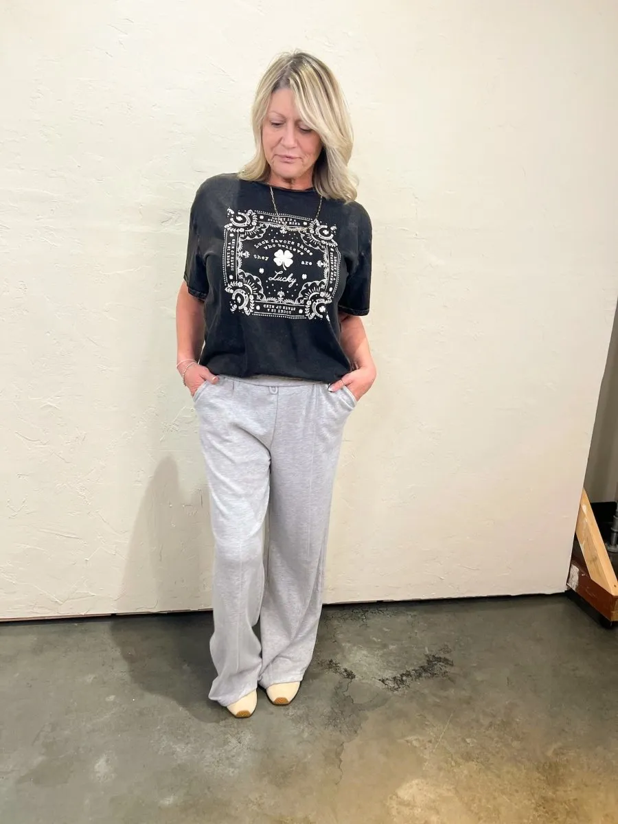 Saturday Drawstring Sweat - Heather Gray