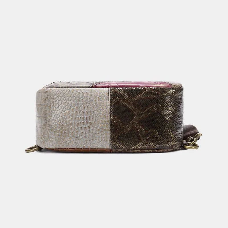Sling Bag for Women Vintage Folk-Custom Leather Travel Crossbody Bag