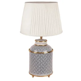 Tea Caddie Lamp Blue