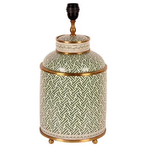 Tea Caddie Lamp Green