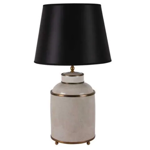 Tea Caddie Lamp White